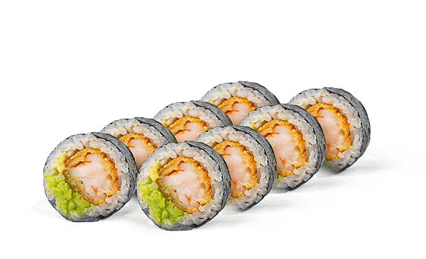 Маки с креветкой и авокадо